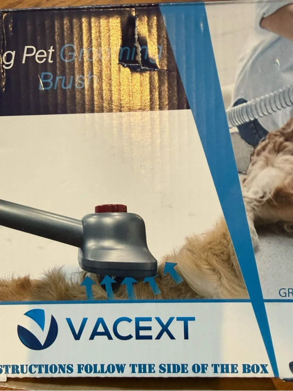 Vacuum Grooming Hose Attachment for Dogs - Gray